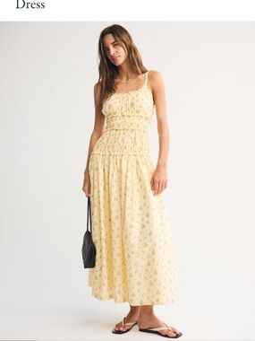 Abercrombie Bra-Free Smocked Maxi Dress